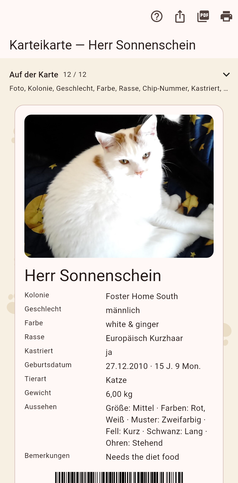 Die Kartenseite