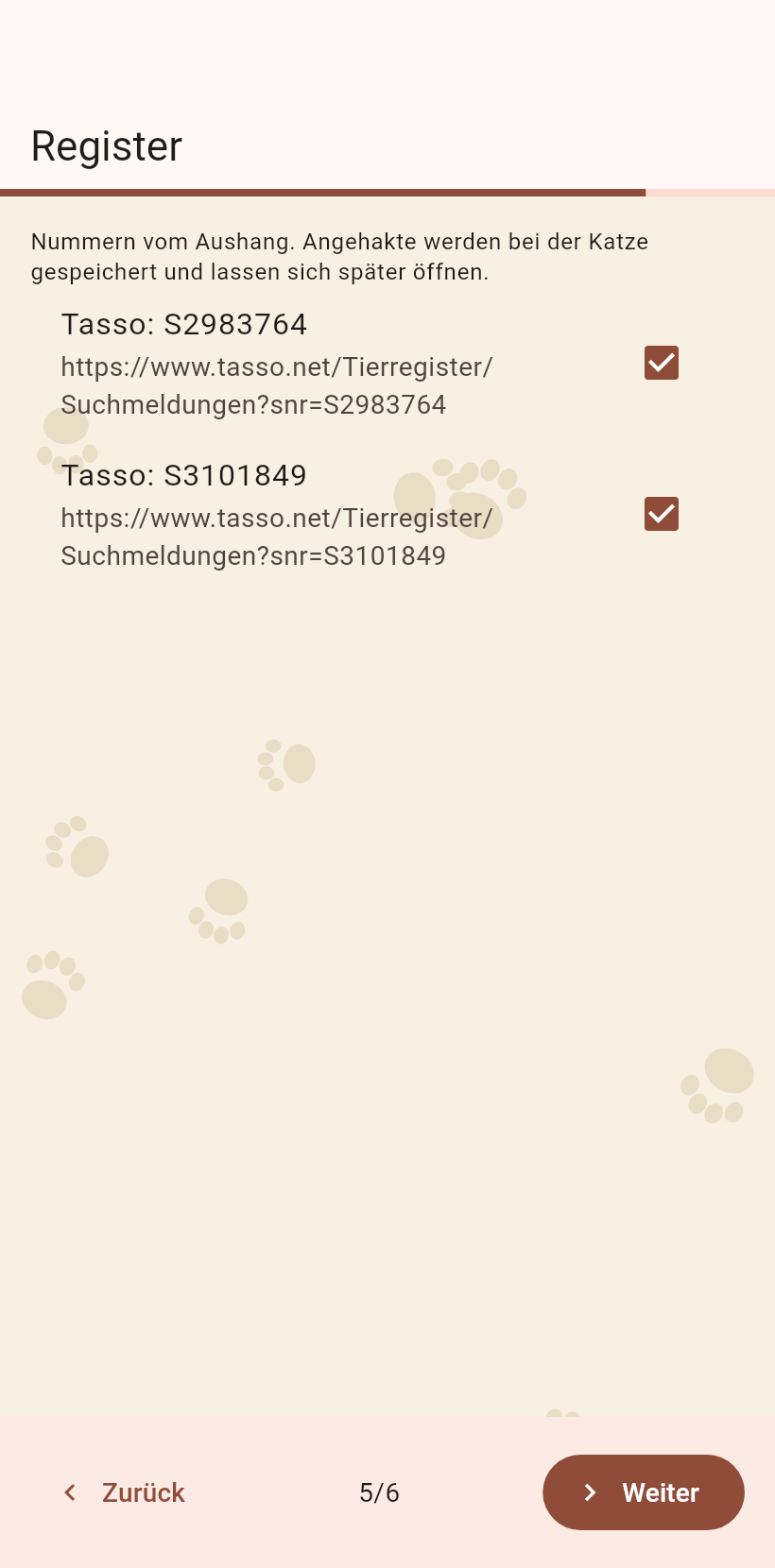 Der Registerschritt